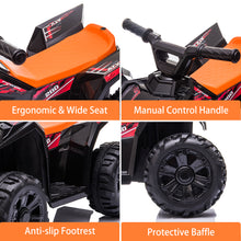 Load image into Gallery viewer, iRerts Black 6V Battery Powered Ride On Car ATV with One Button Start, Forward Switch, One Speeds, Ride on Toys for 1-3 Years Old Kids Toddlers Boys Girls Birthday Gifts