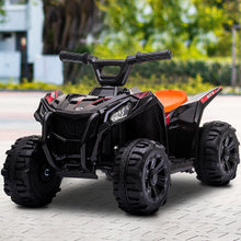 Load image into Gallery viewer, iRerts Black 6V Battery Powered Ride On Car ATV with One Button Start, Forward Switch, One Speeds, Ride on Toys for 1-3 Years Old Kids Toddlers Boys Girls Birthday Gifts