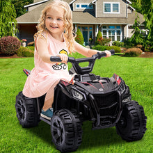 Load image into Gallery viewer, iRerts Black 6V Battery Powered Ride On Car ATV with One Button Start, Forward Switch, One Speeds, Ride on Toys for 1-3 Years Old Kids Toddlers Boys Girls Birthday Gifts