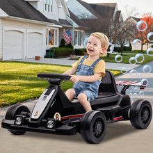 Load image into Gallery viewer, iRerts 6V Battery Powered Ride on Go Kart, Ride on Toys Go Kart for Kids Boys Girls, Kids Go Cart with Bubble Function One Button Start Horn Forward Backward, Kids Birthday Gifts for 2+ Ages