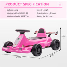 Load image into Gallery viewer, iRerts 6V Battery Powered Ride on Go Kart, Ride on Toys Go Kart for Kids Boys Girls, Kids Go Cart with Bubble Function One Button Start Horn Forward Backward, Kids Birthday Gifts for 2+ Ages