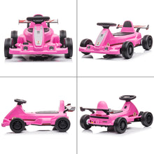 Load image into Gallery viewer, iRerts 6V Battery Powered Ride on Go Kart, Ride on Toys Go Kart for Kids Boys Girls, Kids Go Cart with Bubble Function One Button Start Horn Forward Backward, Kids Birthday Gifts for 2+ Ages