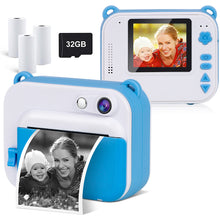 Load image into Gallery viewer, iRerts Instant Camera for Kids, Upgrade Kids Selfie Camera Digital Camera for Girls Boys Age 3-9, Kids Instant Print Camera with Print Paper, 2.4" Screen, HD Digital Video Cameras for Toddler