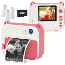 Load image into Gallery viewer, iRerts Instant Camera for Kids, Upgrade Kids Selfie Camera Digital Camera for Girls Boys Age 3-9, Kids Instant Print Camera with Print Paper, 2.4" Screen, HD Digital Video Cameras for Toddler