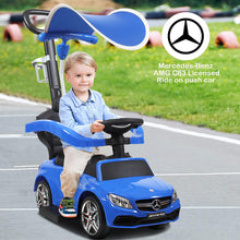 Load image into Gallery viewer, iRerts Toddlers Push Car, Mercedes Licensed 3 in 1 Kids Ride On Push Car for Boys Girls, Toddler Ride on Toys for Age 1-3, Ride on Cars with Handle, Removable Canopy, Music, Horn, Cup Holder
