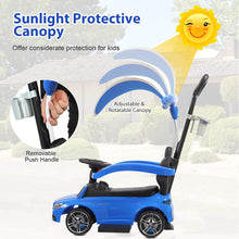 Load image into Gallery viewer, iRerts Toddlers Push Car, Mercedes Licensed 3 in 1 Kids Ride On Push Car for Boys Girls, Toddler Ride on Toys for Age 1-3, Ride on Cars with Handle, Removable Canopy, Music, Horn, Cup Holder