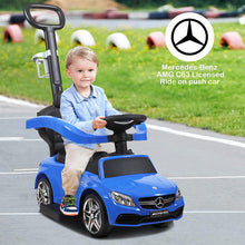 Load image into Gallery viewer, iRerts Kids Ride On Push Car, Mercedes Licensed 3 in 1 Baby Toddlers Push Car, Toddler Ride on Toys for Age 1-3, Kids Toddlers Ride on Cars with Handle, Safety Bars, Music, Horn, Cup Holder