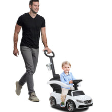 Load image into Gallery viewer, iRerts Kids Ride On Push Car, Mercedes Licensed 3 in 1 Baby Toddlers Push Car, Toddler Ride on Toys for Age 1-3, Kids Toddlers Ride on Cars with Handle, Safety Bars, Music, Horn, Cup Holder