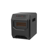 Load image into Gallery viewer, iRerts Space Heaters for Home, 750W/1500W Infrared Electric Heaters with Remote Control, 4 Quartz Tubes, LED Display, 3 Heat Setting, Small Heater Electric Fireplace Heater for Bedroom Office, Black
