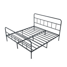 Load image into Gallery viewer, iRerts King Bed Frame with Headboard, Metal King Platform Bed Frame for Kids Teens Adults, Heavy Duty King Size Bed Frame No Box Spring Needed, Easy to Assemble, Black