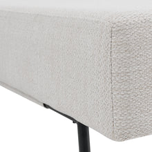 Load image into Gallery viewer, iRerts 47.5" Bench for Bedroom, Ottoman Bench Seat Upholstered Bedroom Benches, Modern Entryway Bench Couch Long Bench with Steel Legs for Entryway Dining Room Living Room Bedroom End of Bed, White