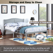 Load image into Gallery viewer, iRerts Full Platform Bed Frame with Headboard, Wood Full Size Bed Frame for Kids Teens Adults, Modern Platform Bed Frame Full Size with Wood Slat Support, No Box Spring Needed, Gray