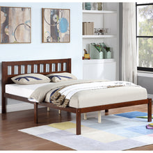 Load image into Gallery viewer, iRerts Wood Full Bed Frame, Modern Full Platform Bed Frame with Headboard, Wood Support Slats, Full Size Bed Frame No Box Spring Needed, Bed Frame Full Size for Kids Teens Adults Bedroom, Dark Walnut