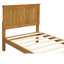 Load image into Gallery viewer, iRerts Twin Platform Bed Frame with Headboard, Solid Wood Twin Bed Frame for Adults Teens kids, Modern Twin Size Bed Frame with Slat Support for Bedroom Apartment, No Box Spring Needed, Light Brown