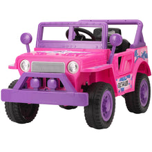 Load image into Gallery viewer, iRerts 12V Electric Ride On Cars, Kids Ride on Toys for Kids Boys Girls Birthday Gifts, Battery Powered Kids Electric Vehicle Car with Horn, LED Lights, Pull Rod, Double Open Doors