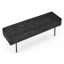 Load image into Gallery viewer, iRerts 45" Bench for Bedroom, Ottoman Bench Seat Upholstered Bedroom Benches, Modern Entryway Bench Couch Long Bench with Steel Legs for Entryway Dining Room Living Room Bedroom End of Bed, Black