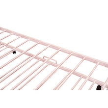 Load image into Gallery viewer, iRerts Twin Size House Platform Bed Frame with Trundle, Twin Metal Bed Frame for Kids Boys Girls, House Platform Bed frame Twin with Metal Slats, Kids Twin Bed Frame No Box Spring Needed, Pink