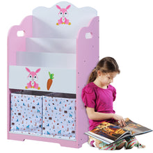 Load image into Gallery viewer, iRerts Kids Bookcase and Toy Storage Cabinet Wooden Book Shelf Organizer, Natural