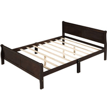 Load image into Gallery viewer, iRerts Wood Full Platform Bed Frame, Modern Full Bed Frame with Headboard, Full Size Wood Platform Bed with Wooden Slat Support, No Box Spring Needed, Easy Assembly, Espresso