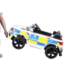 Load image into Gallery viewer, 12V Ride on Police Cars with Remote Control, iRerts Battery Powered Electric Vehicles for Kids Boys Girls Gifts, Kids Ride on Toys with Siren and Music, Kids Electric Cars for 3-5 Years Old, White
