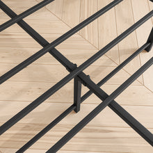 Load image into Gallery viewer, iRerts Metal Twin Platform Bed Frame with Wood Headboard, Heavy Duty Twin Bed Frame with Metal Slat Support, No Box Spring Needed, Industrial Twin Size Bed Frames for Bedroom, Rustic Brown