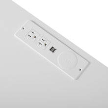 Load image into Gallery viewer, iRerts Bedside Table with Charging Station Wireless, Modern Nightstand for Bedroom with Plug Outlets, 2 USB Ports, 3 Drawers, 16 LED Lights, Wood Night Stands End Side Table for Bedroom Office, White