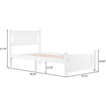 Load image into Gallery viewer, Twin Bed Frame with Headboard, iRerts White Twin Size Platform Bed Frame w/ Slats, Modern Twin Size Bed Frame for Kids Adults, Wood Platform Twin Bed Frame for Bedroom, No Box Spring Needed, R5003