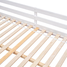 Load image into Gallery viewer, iRerts Wood Full Bunk Bed, Full Over Full Bunk Beds with Bookcase Headboard, Can Be Converted into 2 Beds, Bunk Bed Full Over Full for Kids Teens Bedroom, No Box Spring Required, White