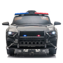 Load image into Gallery viewer, iRerts 12V Battery Powered Ride On Cars with Remote Control, Electric Cars for Kids Boys Girls Christmas Birthday Gifts, Kids Ride on Police Car with LED Lights, Siren, Microphone, USB, MP3
