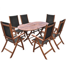 Load image into Gallery viewer, 9 Piece Outdoor Dining Set with Cushions Solid Acacia Wood