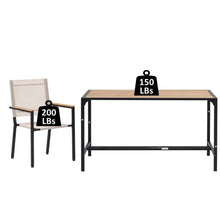 Load image into Gallery viewer, Outdoor Patio Furniture Sets, 7 Piece Outdoor Wicker Conversation Set with Acacia Wood Table Top, Rattan Outdoor Dining Table Set, Durable Outdoor Furniture Sets with Cushion for Lawn Backyard, Brown