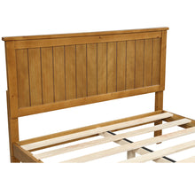 Load image into Gallery viewer, iRerts Wood Full Bed Frame, Full Platform Bed Frame with Headboard, Modern Full Size Platform Bed Frame with Slat Support, Full Size Bed Frame No Box Spring Needed for Bedroom Apartment, Light Brown
