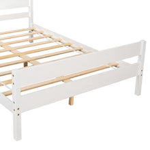 Load image into Gallery viewer, iRerts Wood Full Size Bed Frame with Headboard and Footboard, Modern Full Platform Bed Frame for Adults Teens Kids with Slat Support, Full Size Bed Frame for Bedroom, No Box Spring Needed, White