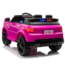 Load image into Gallery viewer, 12V Ride on Police Cars with Remote Control, iRerts Battery Powered Electric Vehicles for Kids Boys Girls Gifts, Kids Ride on Toys with Siren and Music, Kids Electric Cars for 3-5 Years Old, Pink