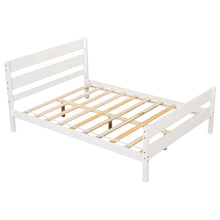 Load image into Gallery viewer, iRerts Full Platform Bed Frame with Headboard and Footboard, Wood Full Size Bed Frame, Modern Platform Bed Frame Full Size with Wood Slat Support, No Box Spring Needed, White
