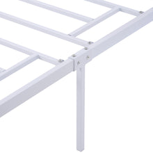 Load image into Gallery viewer, iRerts Metal Twin Platform Bed Frame with Headboard and Footboard, Heavy Duty Twin Bed Frame with Metal Slat Support, No Box Spring Needed, Industrial Twin Size Bed Frames for Bedroom, White