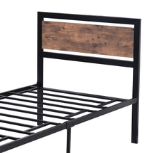 Load image into Gallery viewer, iRerts Metal Twin Platform Bed Frame with Headboard and Footboard, Heavy Duty Twin Bed Frame with Metal Slat Support, No Box Spring Needed, Industrial Twin Size Bed Frames for Bedroom, Black