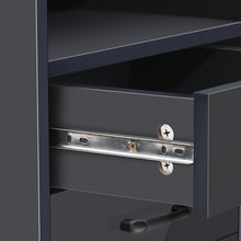 Load image into Gallery viewer, iRerts Bedside Table with Charging Station Wireless, Modern Nightstand for Bedroom with Plug Outlets, 2 USB Ports, 3 Drawers, 16 LED Lights, Wood Night Stands End Side Table for Bedroom Office, Gray