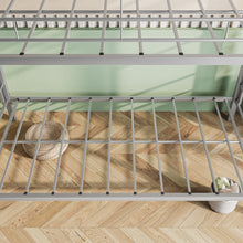 Load image into Gallery viewer, iRerts Twin Bunk Bed for Kids Teens Adults, Metal Twin Over Twin Bunk Bed with Slats Support, Heavy Duty Bunk Bed Twin Over Twin for Bedroom Dorm, No Box Spring Needed, Silver