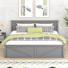 Load image into Gallery viewer, iRerts King Bed Frame with Headboard, Solid Wood King Platform Bed Frame with Storage Drawers, Slats Support and Support Legs, Modern King Size Bed Frame No Box Spring Needed for Bedroom, Gray