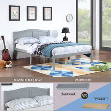 Load image into Gallery viewer, iRerts Full Platform Bed Frame with Headboard, Wood Full Size Bed Frame for Kids Teens Adults, Modern Platform Bed Frame Full Size with Wood Slat Support, No Box Spring Needed, Gray