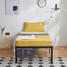 Load image into Gallery viewer, iRerts Metal Twin Bed Frame, Heavy Duty Twin Platform Bed Frame with Steel Slat Support, Twin Size Bed Frame for Bedroom Guest Room Dormitory, No Box Spring Needed, Under-Bed Storage, Black