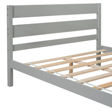 Load image into Gallery viewer, iRerts Full Platform Bed Frame, Solid Wood Full Bed Frame with Headboard, Footboard, Wood Slat Support, Modern Full Size Bed Frame No Box Spring Needed for Bedroom, Kids Room, Apartment, Grey