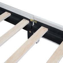 Load image into Gallery viewer, iRerts Twin Bed Frame, Modern Velvet Upholstered Platform Bed Frame with Bear Ear Shaped Headboard, Wooden Slat, Twin Size Low Platform Bed for Kids Boys Girls Bedroom, No Box Spring Needed, Beige