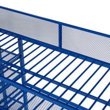 Load image into Gallery viewer, iRerts Twin Size Loft Bed, Metal Twin Loft Bed Frame for Adults Teens Kids, Twin Loft Bed with 4-Tier Storage Shelves, Loft Bed Twin Size for Bedroom, Space-Saving Design, Blue