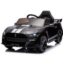 Load image into Gallery viewer, Ford Mustang GT500 Ride on Car for Kids, 12V Powered Ride on Toy with Remote Control, Bluetooth, Radio, Music, USB Port, LED Lights, 4 Wheels Suspension Electric Car for for 3-5 Years Boy Girl
