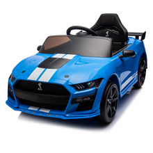 Load image into Gallery viewer, Ford Mustang GT500 Ride on Car for Kids, 12V Powered Ride on Toy with Remote Control, Bluetooth, Radio, Music, USB Port, LED Lights, 4 Wheels Suspension Electric Car for for 3-5 Years Boy Girl
