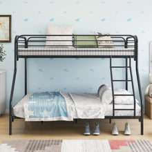 Load image into Gallery viewer, iRerts Heavy Duty Twin-Over-Full Metal Bunk Bed, Easy Assembly with Enhanced Upper-Level Guardrail Bunk Bed for Kids Adult Children
