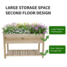 Load image into Gallery viewer, 48x24x30in Raised Garden Bed Outdoor with Storage Shelf, Planter Box for Balcony /Patio /Backyard with Bed Liner, Suitable for Vegetables/ Flowers/ Herbs, 310lb Capacity
