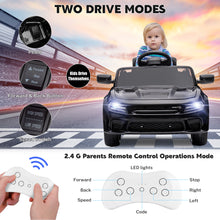 Load image into Gallery viewer, iRerts Ride on Cars, 12 V Licensed Dodge Charger Battery Powered Ride On Toys with Remote Control, MP3 Player, LED Headlights, Safety Belt, 4 Wheeler, Electric Car for Kids 3-5 Boys Girls, Black
